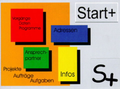 Start+ Projekte Aufträge Aufgaben Logo (DPMA, 04.08.1998)