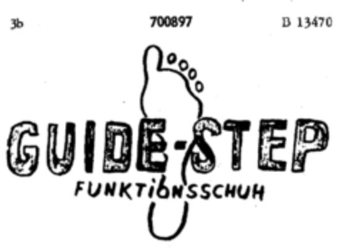 GUIDE-STEP FUNKTIONSSCHUH Logo (DPMA, 02/02/1956)