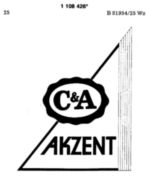 C&A AKZENT Logo (DPMA, 05.06.1987)