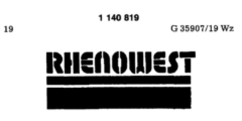 RHENOWEST Logo (DPMA, 09/09/1988)