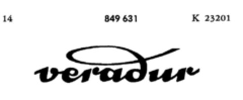 veradur Logo (DPMA, 24.07.1964)