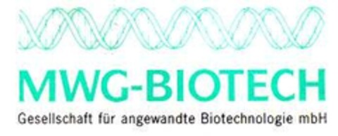 MWG-BIOTECH Gesellschaft für angewandte Biotechnoloie mbH Logo (DPMA, 09.06.1994)