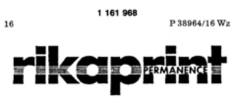 rikaprint PERMANENCE Logo (DPMA, 22.12.1989)