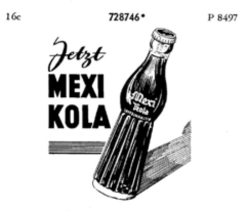 Jetzt MEXI KOLA Logo (DPMA, 05/06/1959)