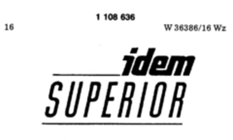 idem SUPERIOR Logo (DPMA, 22.07.1986)