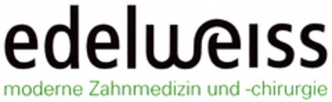 edelweiss moderne Zahnmedizin und -chirurgie Logo (DPMA, 01.10.2008)