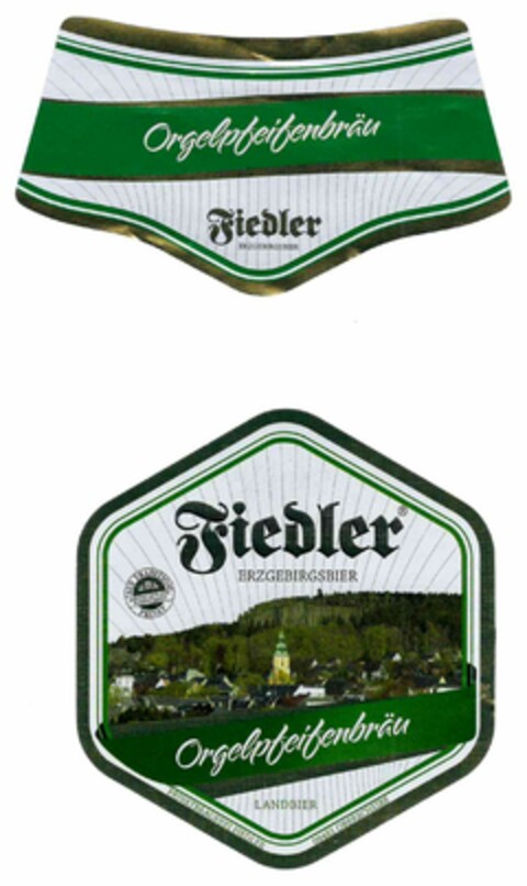 Fiedler ERZGEBIRGSBIER Orgelpfeifenbräu LANDBIER Logo (DPMA, 06.10.2023)