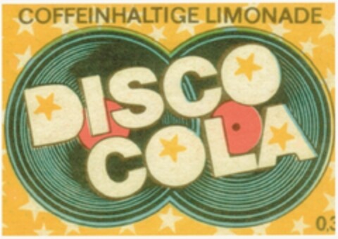 COFFEINHALTIGE LIMONADE DISCO COLA Logo (DPMA, 12.02.2003)