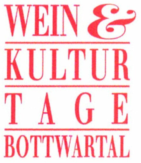 WEIN & KULTURTAGE BOTTWARTAL Logo (DPMA, 07.06.2004)