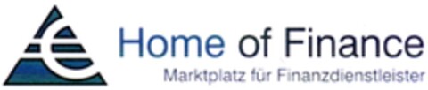 Home of Finance - Marktplatz für Finanzdienstleister Logo (DPMA, 14.06.2007)