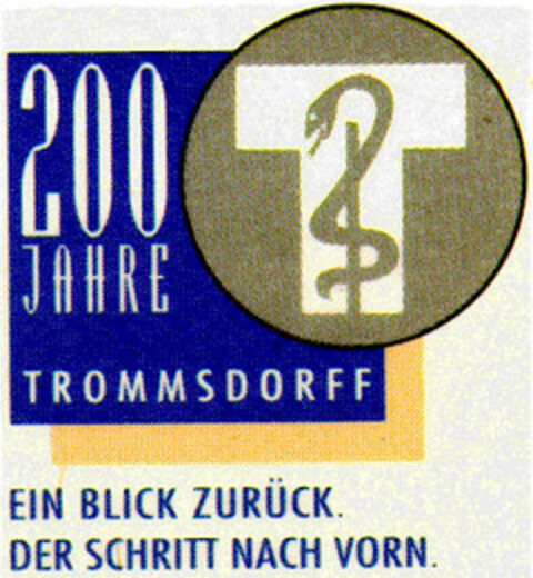 200 JAHRE TROMMSDORFF Logo (DPMA, 07/25/1996)