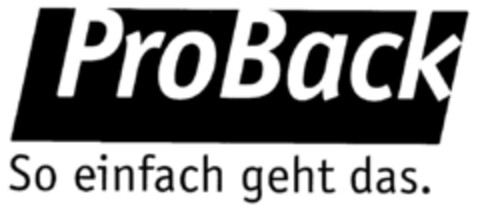 ProBack So einfach geht das. Logo (DPMA, 04.11.1997)