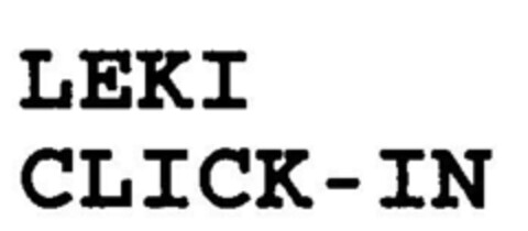 LEKI CLICK-IN Logo (DPMA, 27.04.1998)