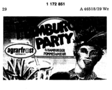 HAMBURGER PARTY Logo (DPMA, 16.06.1989)