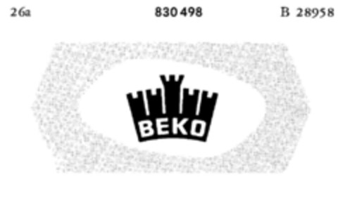 BEKO Logo (DPMA, 04.04.1963)