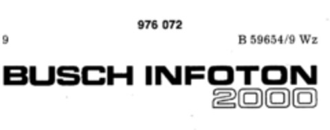 BUSCH INFOTON 2000 Logo (DPMA, 21.12.1977)