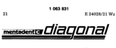 mentadent c diagonal Logo (DPMA, 26.11.1983)