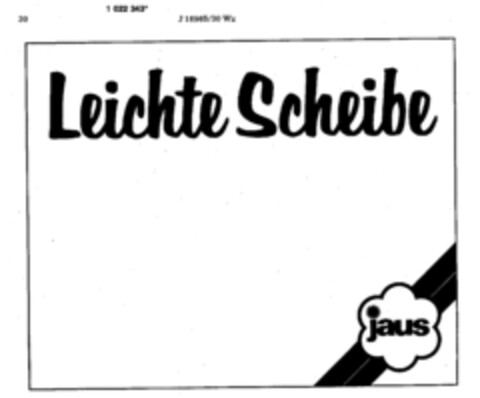 Leichte Scheibe jaus Logo (DPMA, 08.08.1981)