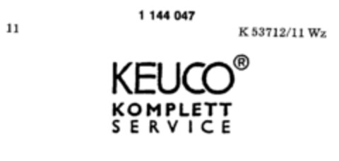 KEUCO KOMPLETT SERVICE Logo (DPMA, 05.12.1988)