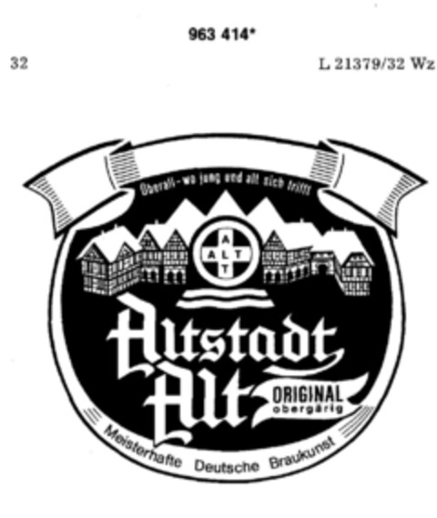 Altstadt Alt ORIGINAL Logo (DPMA, 06/10/1977)