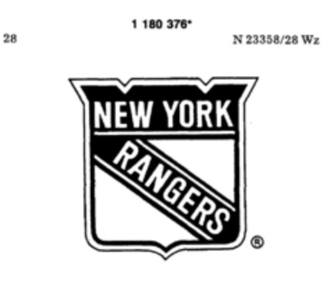 NEW YORK RANGERS Logo (DPMA, 01.08.1990)