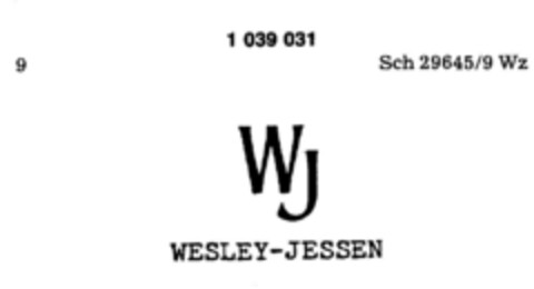 WJ WESLEY-JESSEN Logo (DPMA, 15.04.1982)