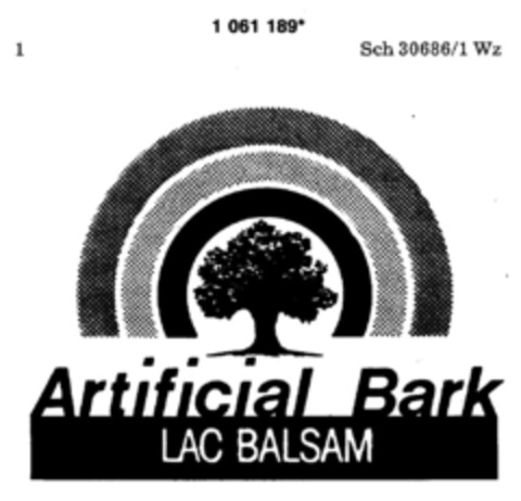 Artificial Bark LAC BALSAM Logo (DPMA, 26.11.1983)