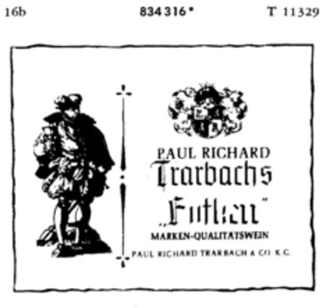 PAUL RICHARD Trarbachs Eutlien MARKEN-QUALITÄTSWEIN Logo (DPMA, 07/20/1966)