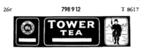 TOWER TEA   LIMITED LONDON Logo (DPMA, 18.12.1962)