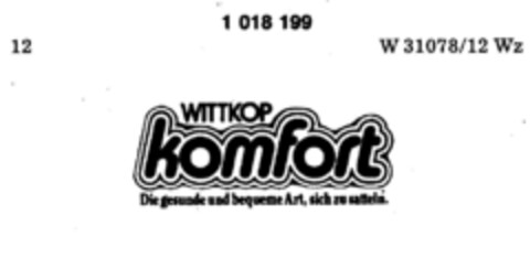 WITTKOP komfort Logo (DPMA, 11/14/1980)