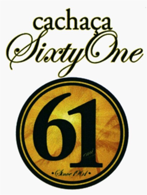 cachaça SixtyOne 61 Since 1961 Logo (DPMA, 12/02/2015)