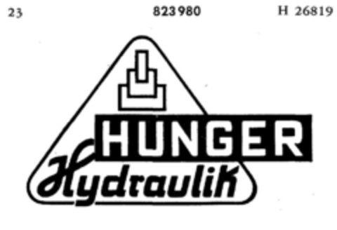 HUNGER Hydraulik Logo (DPMA, 09.07.1965)