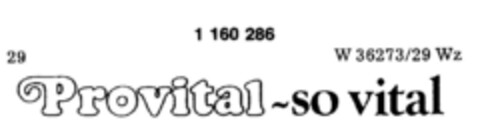 Provital-so vital Logo (DPMA, 24.06.1986)