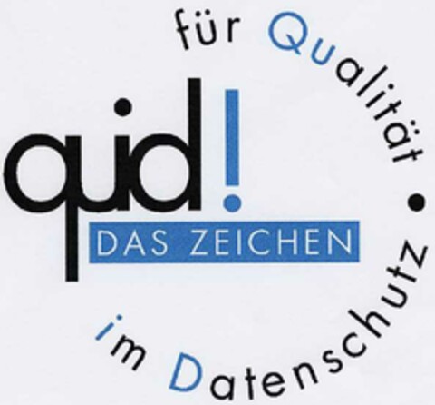 quid! DAS ZEICHEN für Qualität im Datenschutz Logo (DPMA, 11/09/2001)