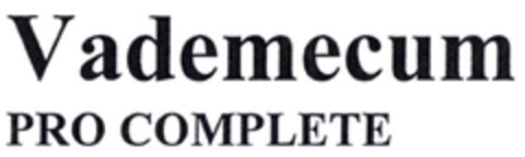 Vademecum PRO COMPLETE Logo (DPMA, 27.08.2008)