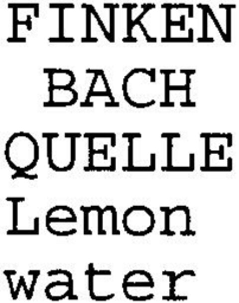 FINKEN BACH QUELLE  Lemon water Logo (DPMA, 18.04.1995)