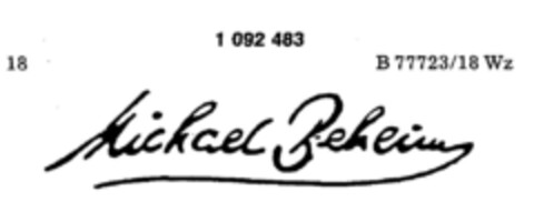 Michael Beheim Logo (DPMA, 19.09.1985)