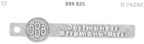 Dortmunder Bergmann-Bier  (DBB) Logo (DPMA, 18.01.1972)