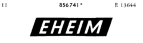 EHEIM Logo (DPMA, 13.08.1968)