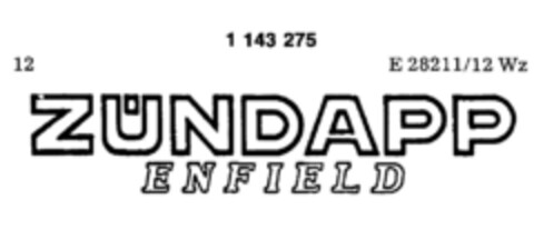 ZÜNDAPP ENFIELD Logo (DPMA, 21.12.1988)