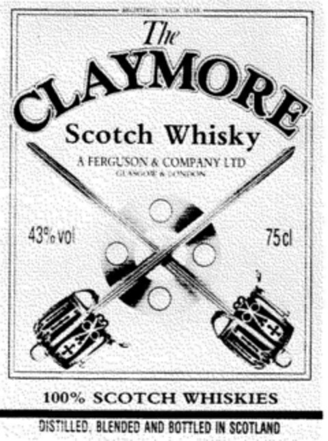 The CLAYMORE Scotch Whisky Logo (DPMA, 11/15/1984)