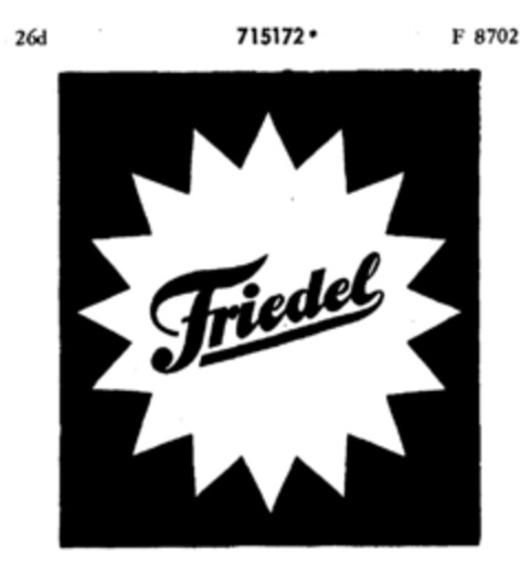 Friedel Logo (DPMA, 04/12/1958)