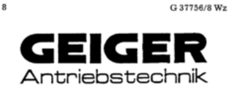 GEIGER Antriebstechnik Logo (DPMA, 22.02.1990)