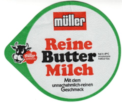 müller Reine Butter Milch Logo (DPMA, 23.06.1986)