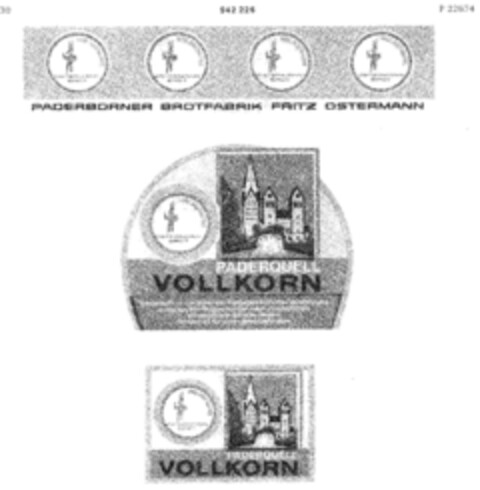 PADERQUEL VOLLKORN Logo (DPMA, 06.02.1975)