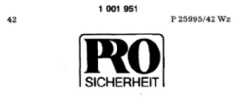 PRO SICHERHEIT Logo (DPMA, 02.04.1979)