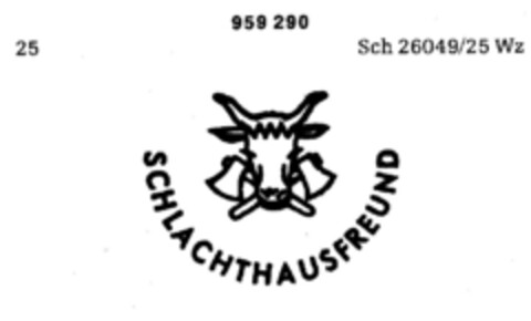 SCHLACHTHAUSFREUND Logo (DPMA, 02.09.1976)