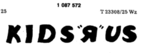 KIDS "R" US Logo (DPMA, 03/19/1984)