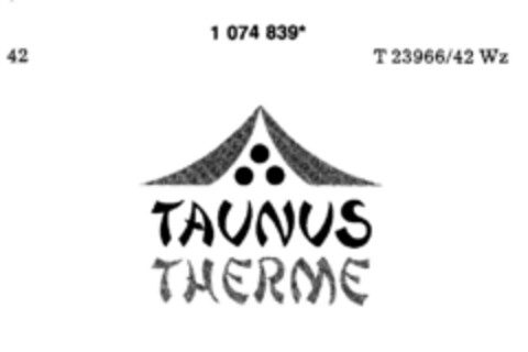 TAUNUS THERME Logo (DPMA, 11/27/1984)