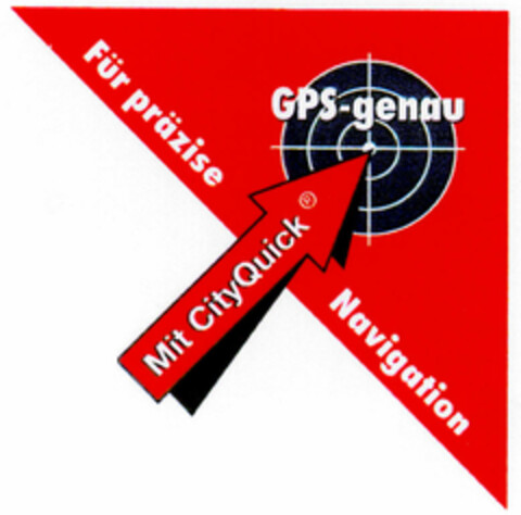 GPS-genau Für präzise Navigation Mit CityQuick Logo (DPMA, 19.12.2000)